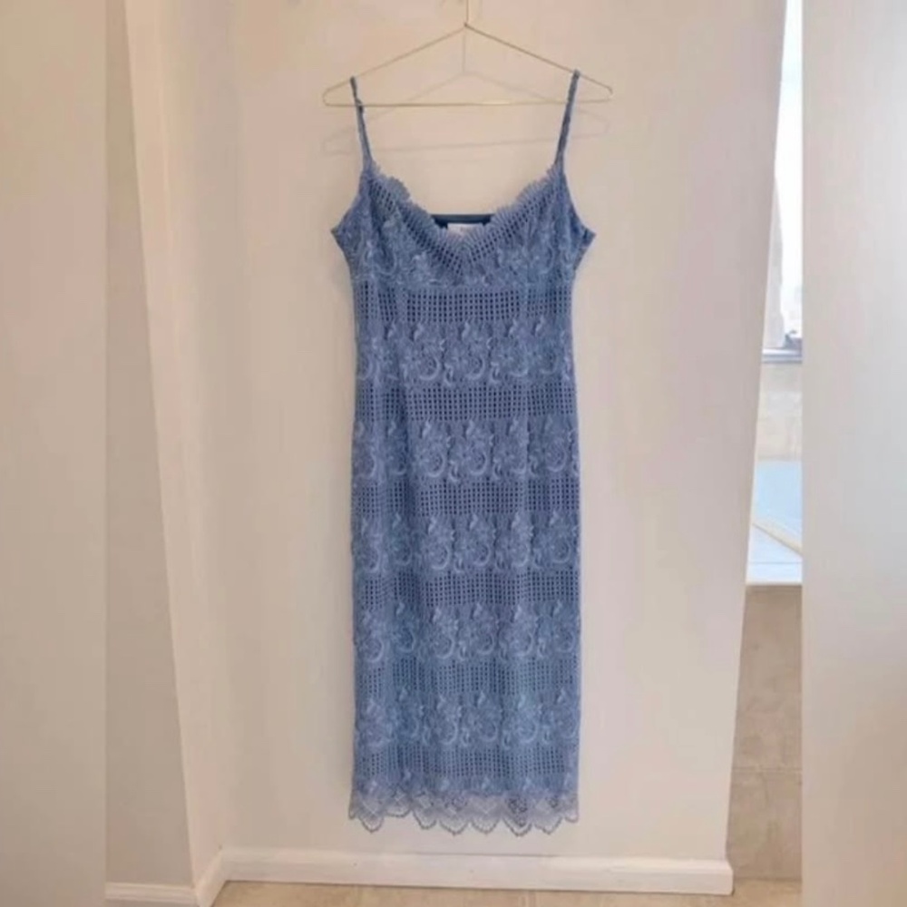 Lace Floral Midi Dress